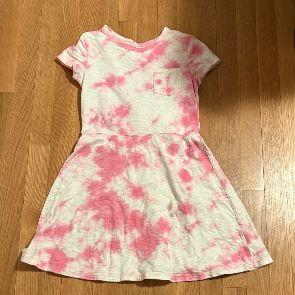 GAP Pink and White Tie-Dye Kids Dress